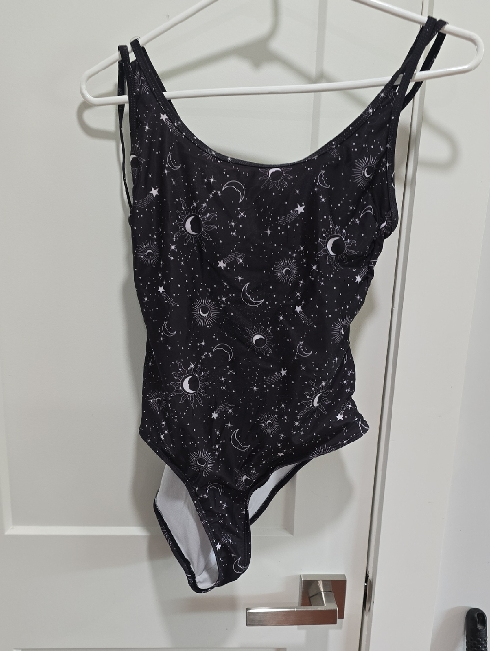 No Boundaries Black Celestial Print One-Piece Bodysuit
